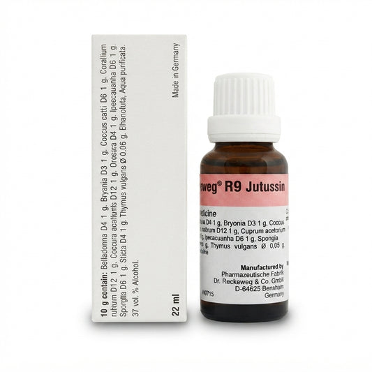 Dr. Reckeweg R9 Jutussin Cough Drops 22ml | Natural Homeopathic Cough Relief